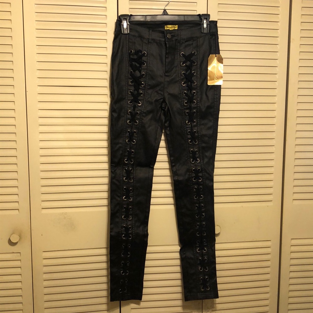 Shinestar Gold Leather Pants